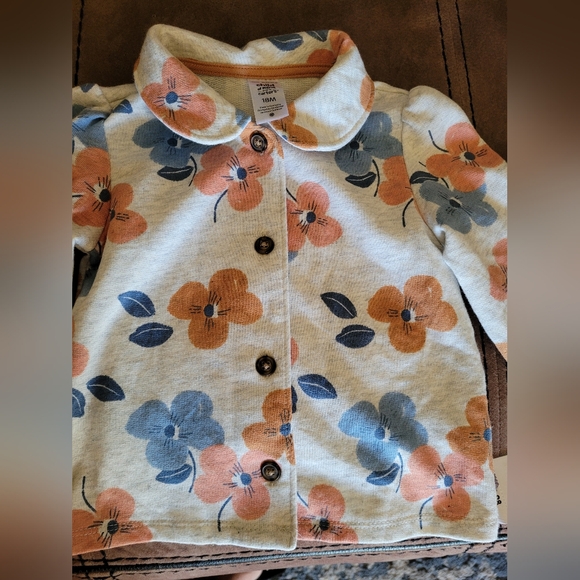Carter's Other - Carter's Floral Button-Up Baby Cardigan